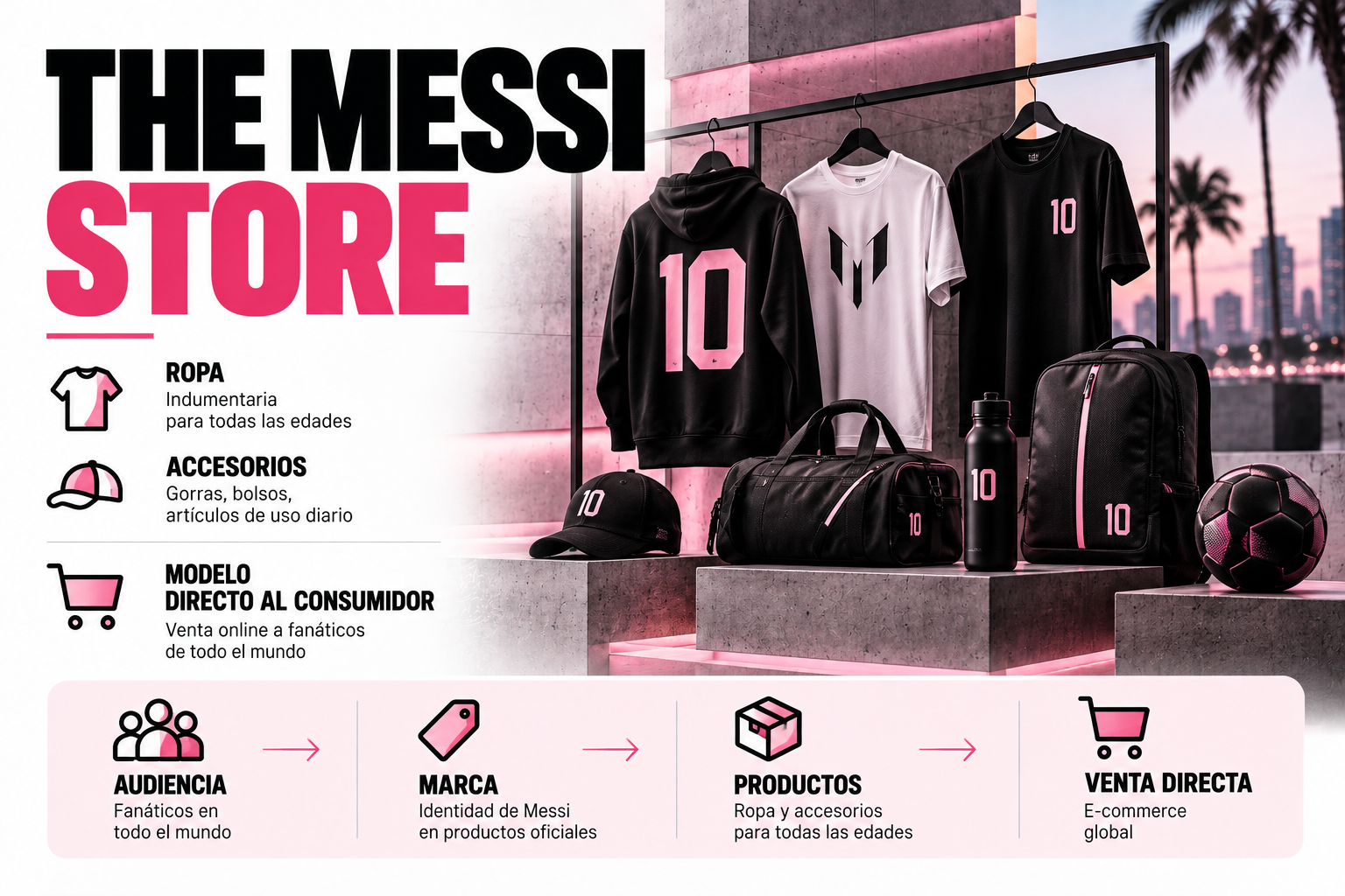 The Messi Store, la marca de indumentaria y accesorios de Messi.